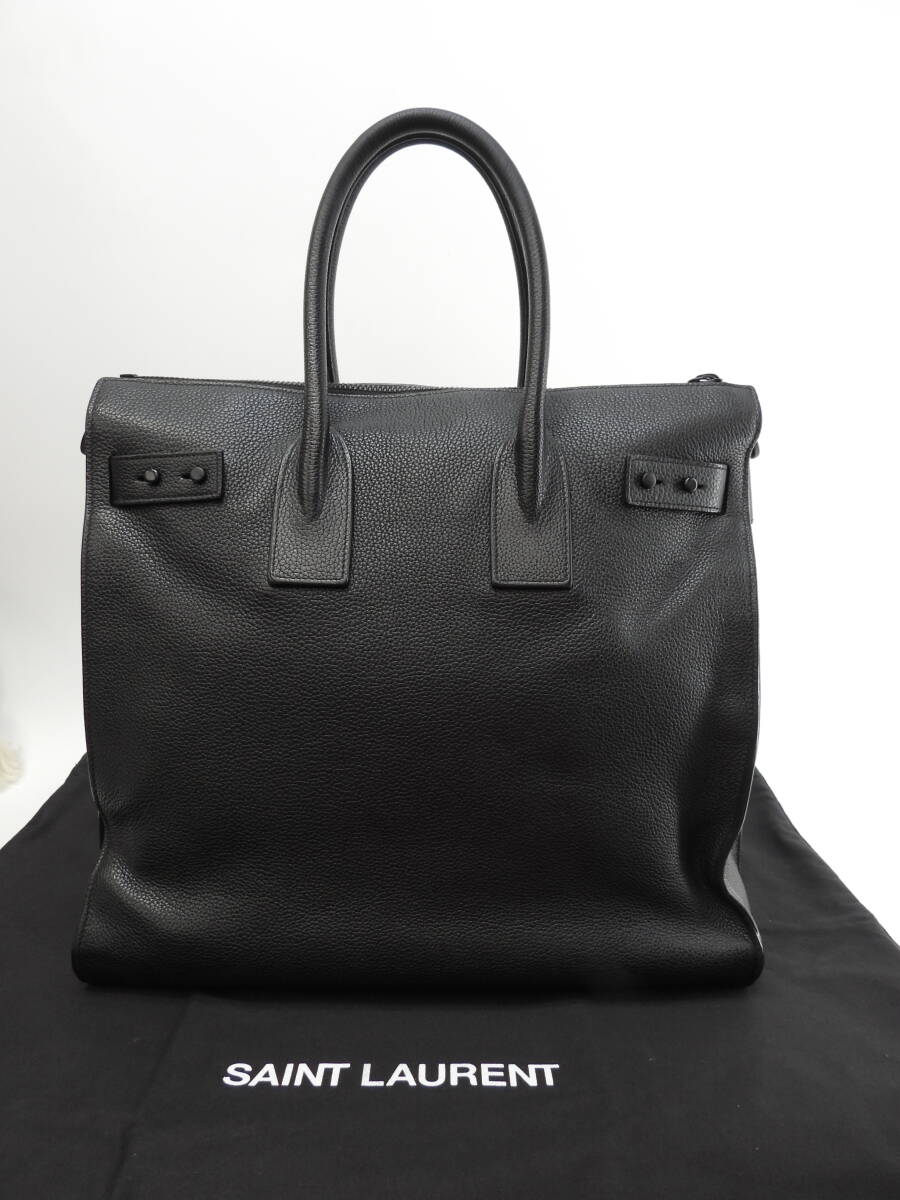 サンローラン サックドジュール YSL レザー黒 メンズトート サンローラン サックドジュール YSL レザー黒 メンズトート