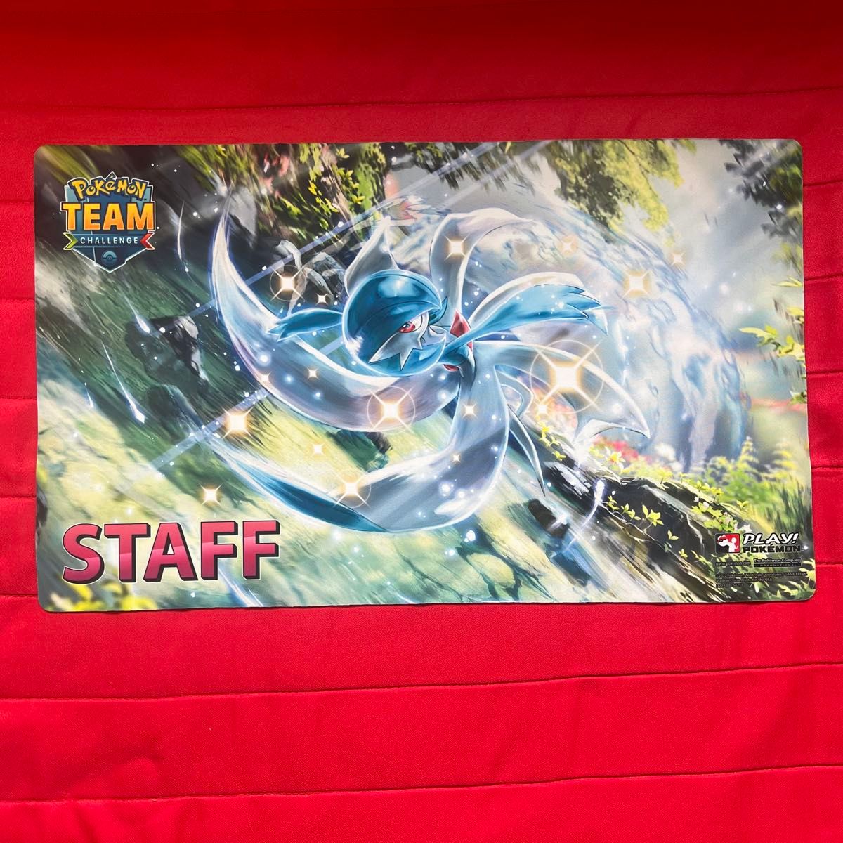 特価】ポケカ かがやく サーナイト STAFF プレイマット 海外 特価】ポケカ かがやく サーナイト STAFF プレイマット 海外