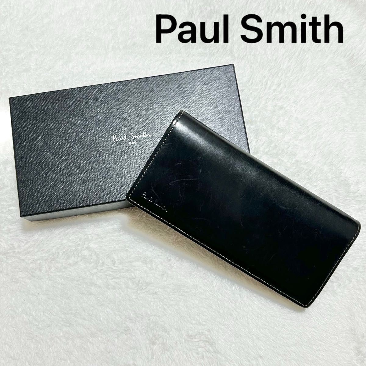 Paul Smith ポールスミス マルチストライプ ロゴ型押し 牛革 Paul Smith ポールスミス マルチストライプ ロゴ型押し 牛革