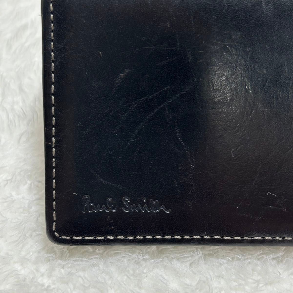 Paul Smith ポールスミス マルチストライプ ロゴ型押し 牛革 Paul Smith ポールスミス マルチストライプ ロゴ型押し 牛革