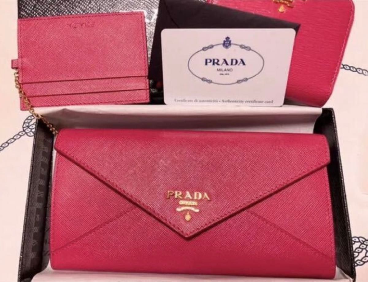 本日まで 新品 PRADA プラダ レター 封筒 パスケース付 LETER 本日まで 新品 PRADA プラダ レター 封筒 パスケース付 LETER