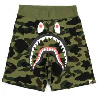 APE 1ST CAMO SHARK SWEAT SHORTS L XL_画像1