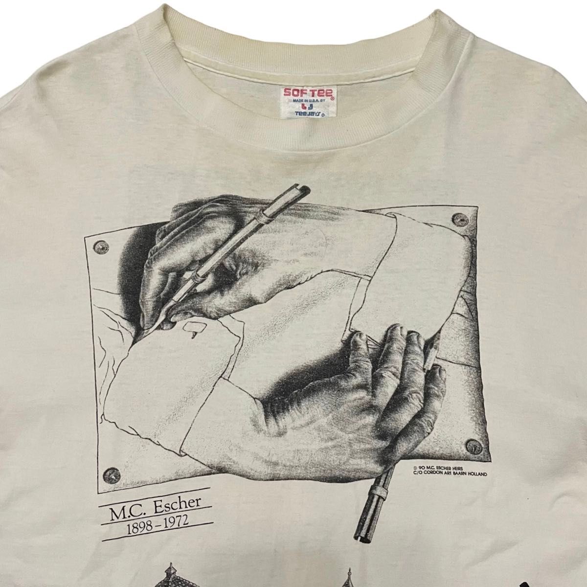 M C ESCHER エッシャー 1990年製 ヴィンテージ Tシャツ Tee M C ESCHER エッシャー 1990年製 ヴィンテージ Tシャツ Tee