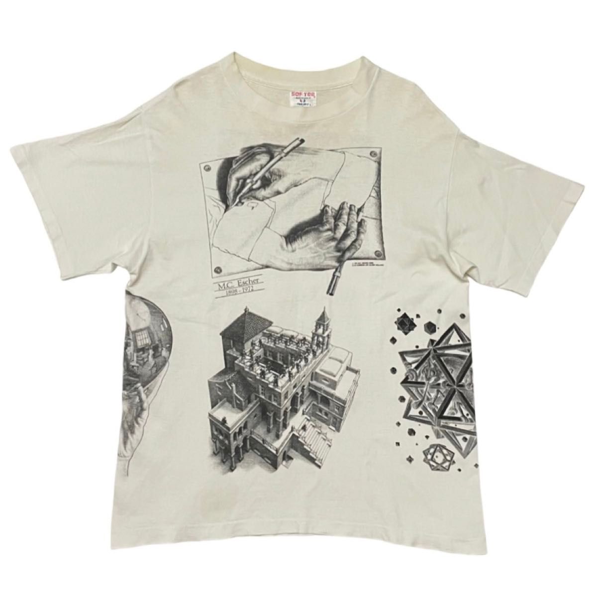 M C ESCHER エッシャー 1990年製 ヴィンテージ Tシャツ Tee M C ESCHER エッシャー 1990年製 ヴィンテージ Tシャツ Tee