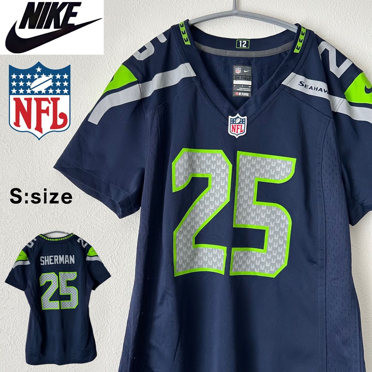NIKE製 NFL しぼれる シアトル シーホークスゲームシャツ NIKE製 NFL しぼれる シアトル シーホークスゲームシャツ