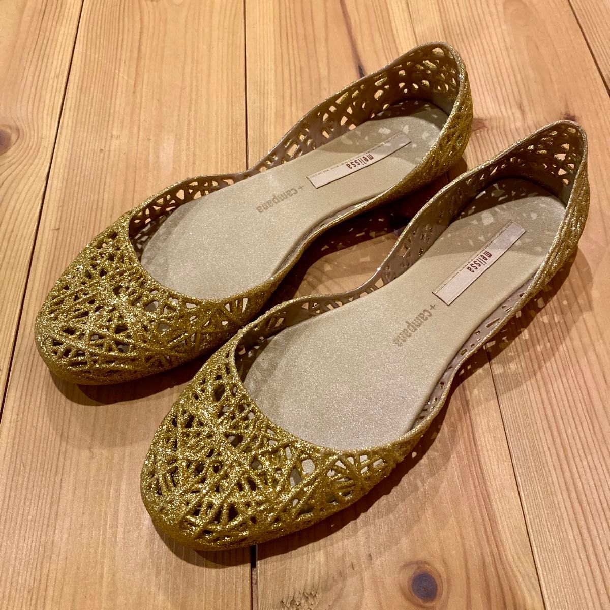 未使用✨【Melissa】メリッサ カンパーナ グリッター フラットシューズ 新品未使用 melissa メリッサ カンパーナ フラットシューズ