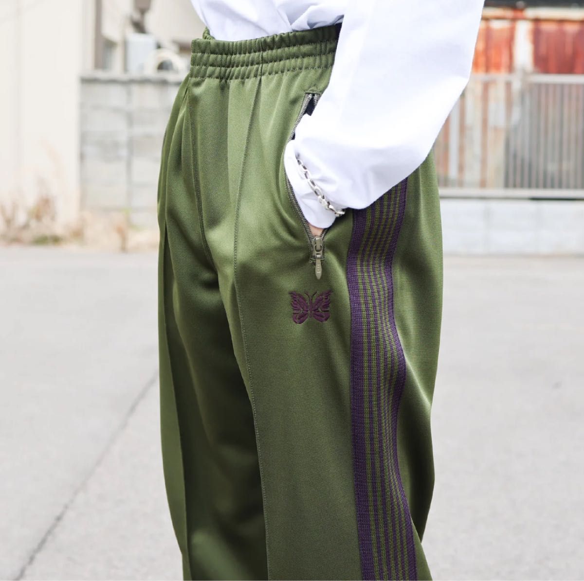 Needles TRACK PANT - POLY SMOOTH OLIVE L|Yahoo!フリマ(旧 Needles TRACK PANT - POLY SMOOTH OLIVE L|Yahoo!フリマ(旧
