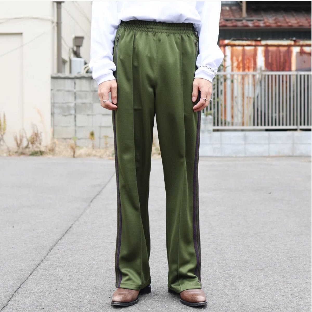 Needles TRACK PANT - POLY SMOOTH OLIVE L|Yahoo!フリマ(旧 Needles TRACK PANT - POLY SMOOTH OLIVE L|Yahoo!フリマ(旧