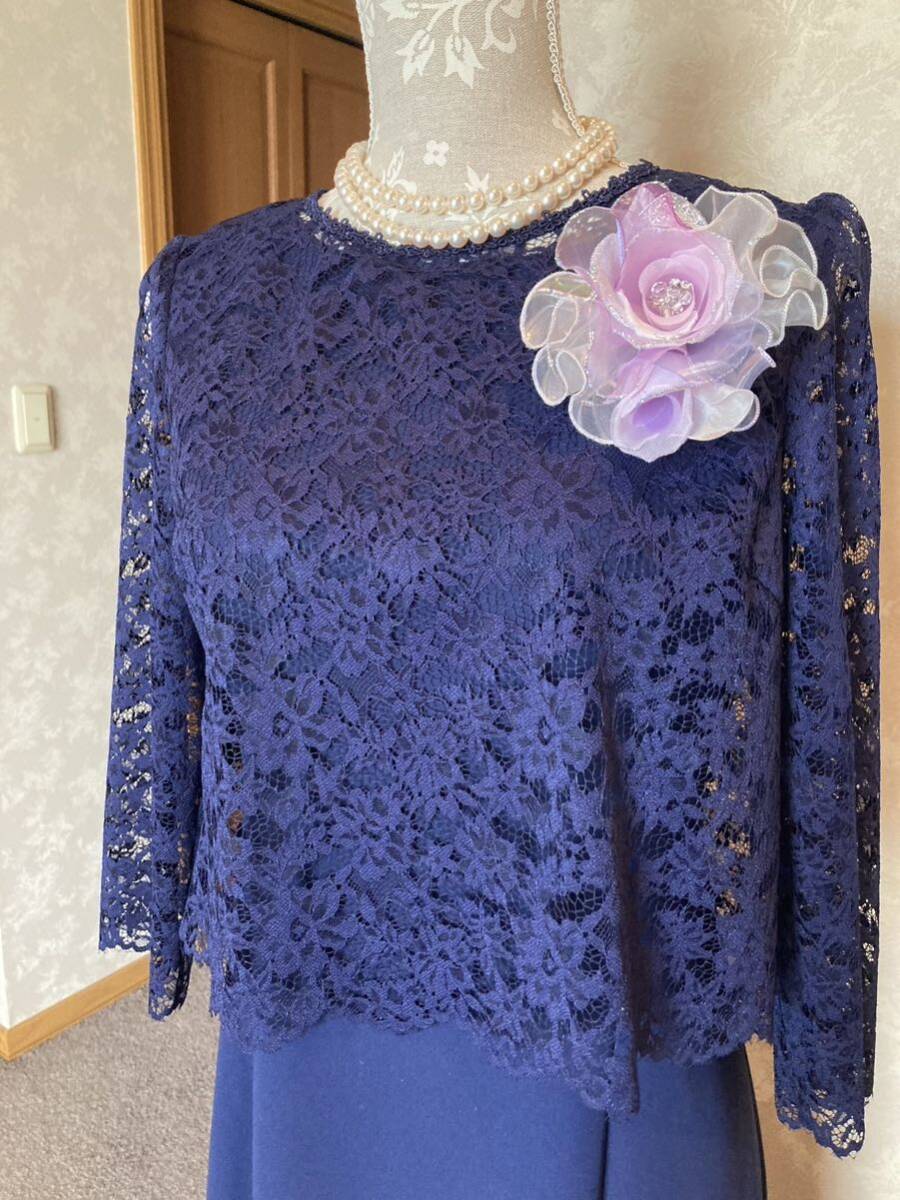 結婚式 母親9号 2024年購入 紺 青 イギン マザードレス 結婚式 母親9号 2024年購入 紺 青 イギン マザードレス