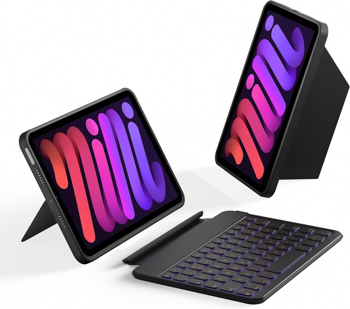 iPad mini6用キーボードケース Mate-8 ブラック LEDバックライト iPad mini6用キーボードケース Mate-8 ブラック LEDバックライト