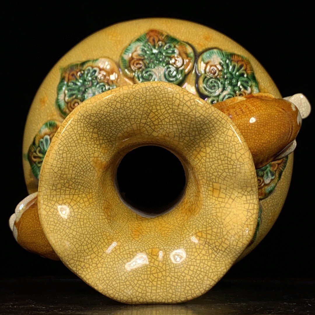 蔵友旧蔵出 唐 三彩 象耳尊 古陶瓷品 置物 古賞物 中国古玩 中国 蔵友旧蔵出 唐 三彩 象耳尊 古陶瓷品 置物 古賞物 中国古玩 中国