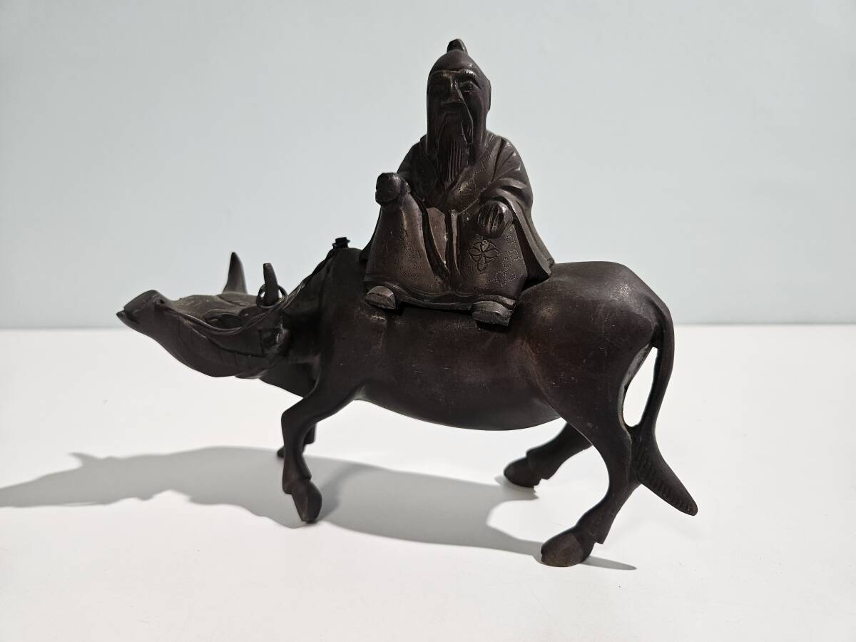 旧家初蔵出 銅製 のったり香炉 古銅 牛胴香炉 1042g 工芸品 旧家初蔵出 銅製 のったり香炉 古銅 牛胴香炉 1042g 工芸品