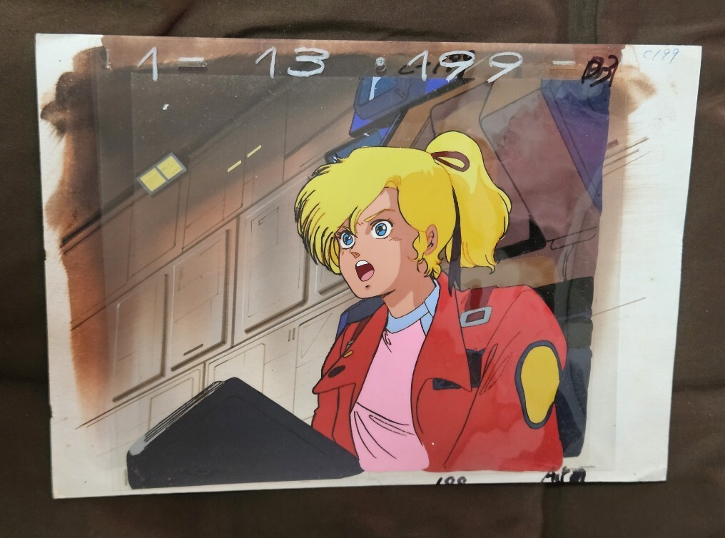 ガンダムZZ エルビアンノ 直筆背景 セル画 動画付き Zガンダム ガンダムZZ エルビアンノ 直筆背景 セル画 動画付き Zガンダム