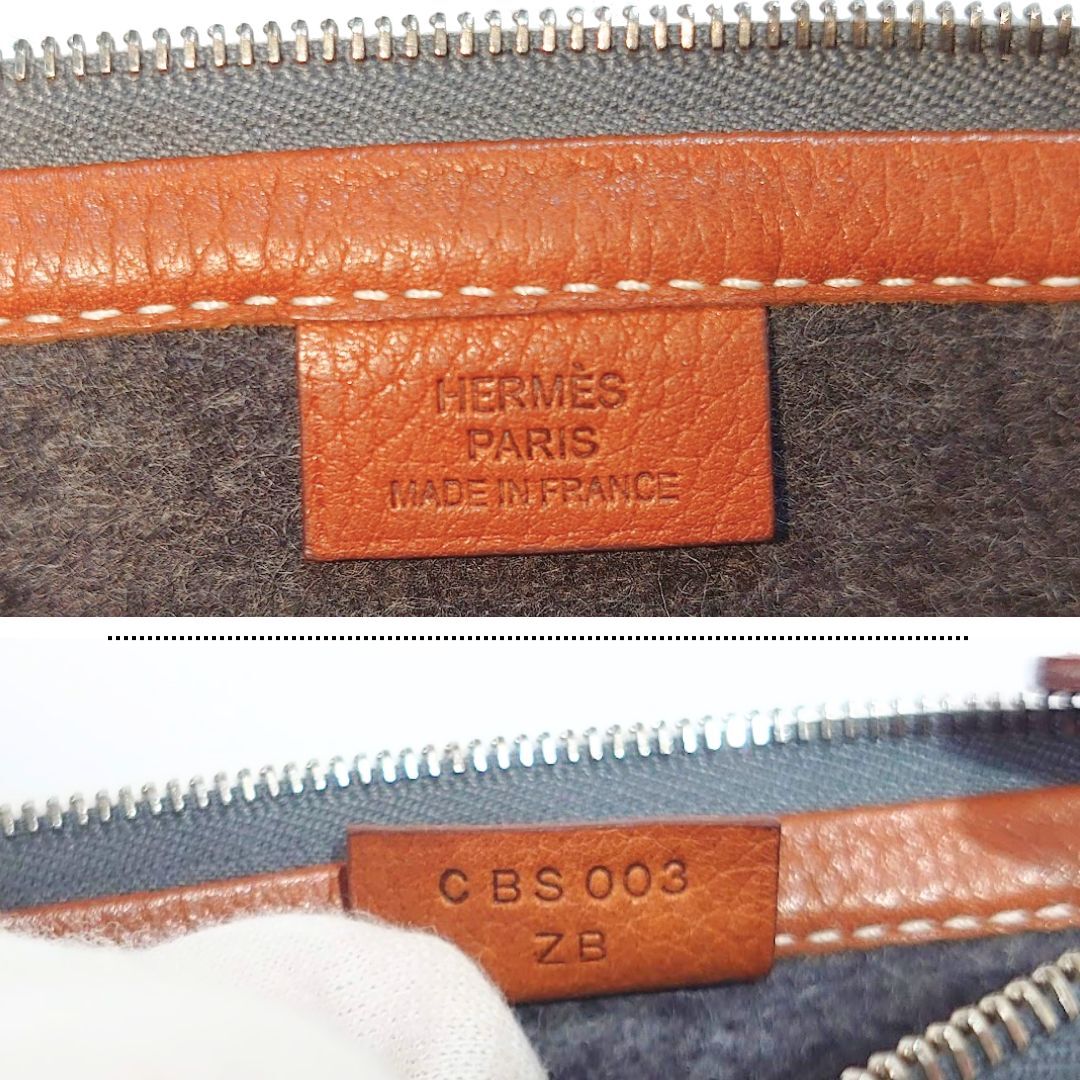 鑑定済】HERMES エルメス トゥードゥー 20 ポーチ フェルト 鑑定済】HERMES エルメス トゥードゥー 20 ポーチ フェルト