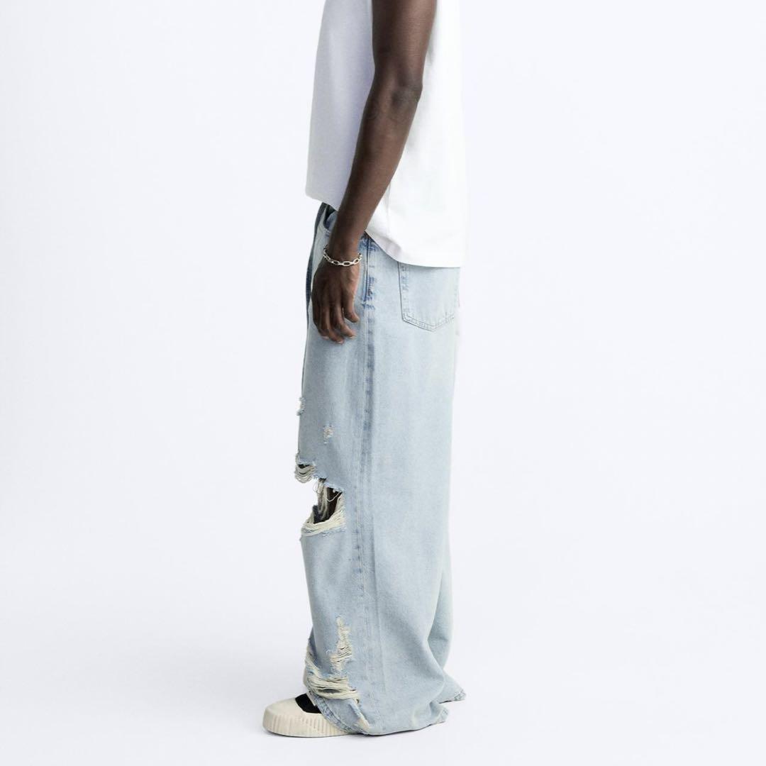 ZARA ダメージ バギーデニムパンツEU38 JP30 ザラ|Yahoo!フリマ ZARA ダメージ バギーデニムパンツEU38 JP30 ザラ|Yahoo!フリマ