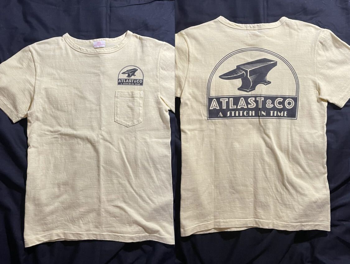 レア BUTCHER PRODUCTS AT LAST コラボ ポケットTシャツ 薄黄色 レア BUTCHER PRODUCTS AT LAST コラボ ポケットTシャツ 薄黄色