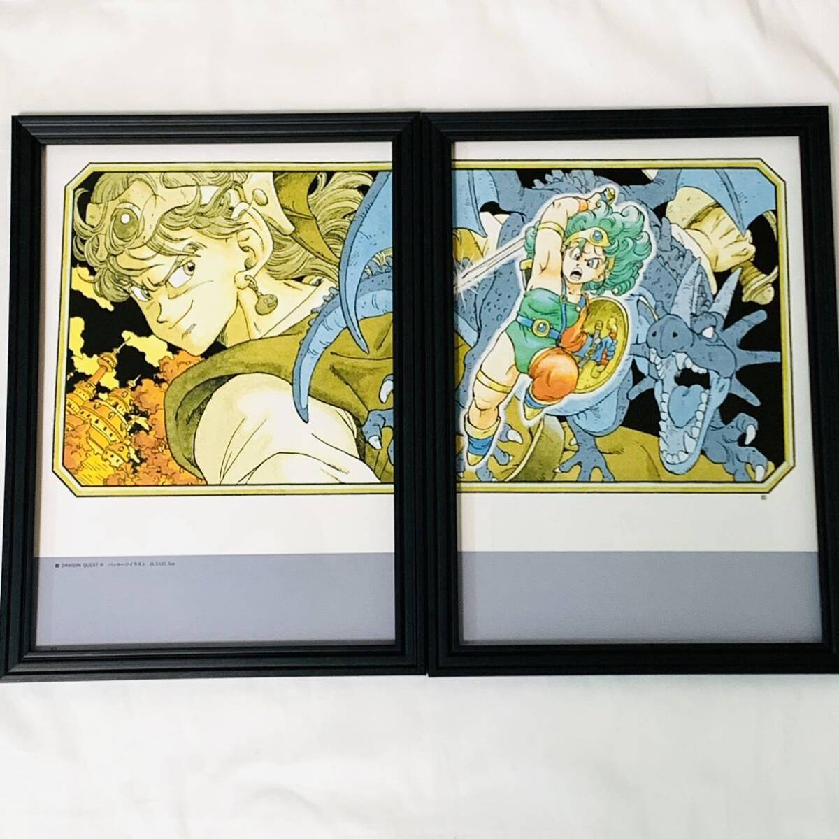 ドラゴンクエスト イラスト 額装品 A4サイズ 2枚組 鳥山明 ドラゴンクエスト イラスト 額装品 A4サイズ 2枚組 鳥山明