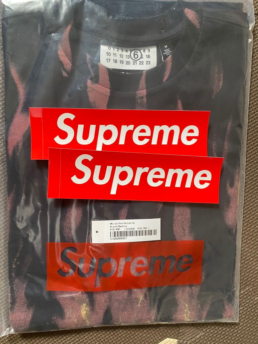 Supreme x MM6 Maison Margiela Liquid Blue Oversized Tee Supreme x MM6 Maison Margiela Liquid Blue Oversized Tee