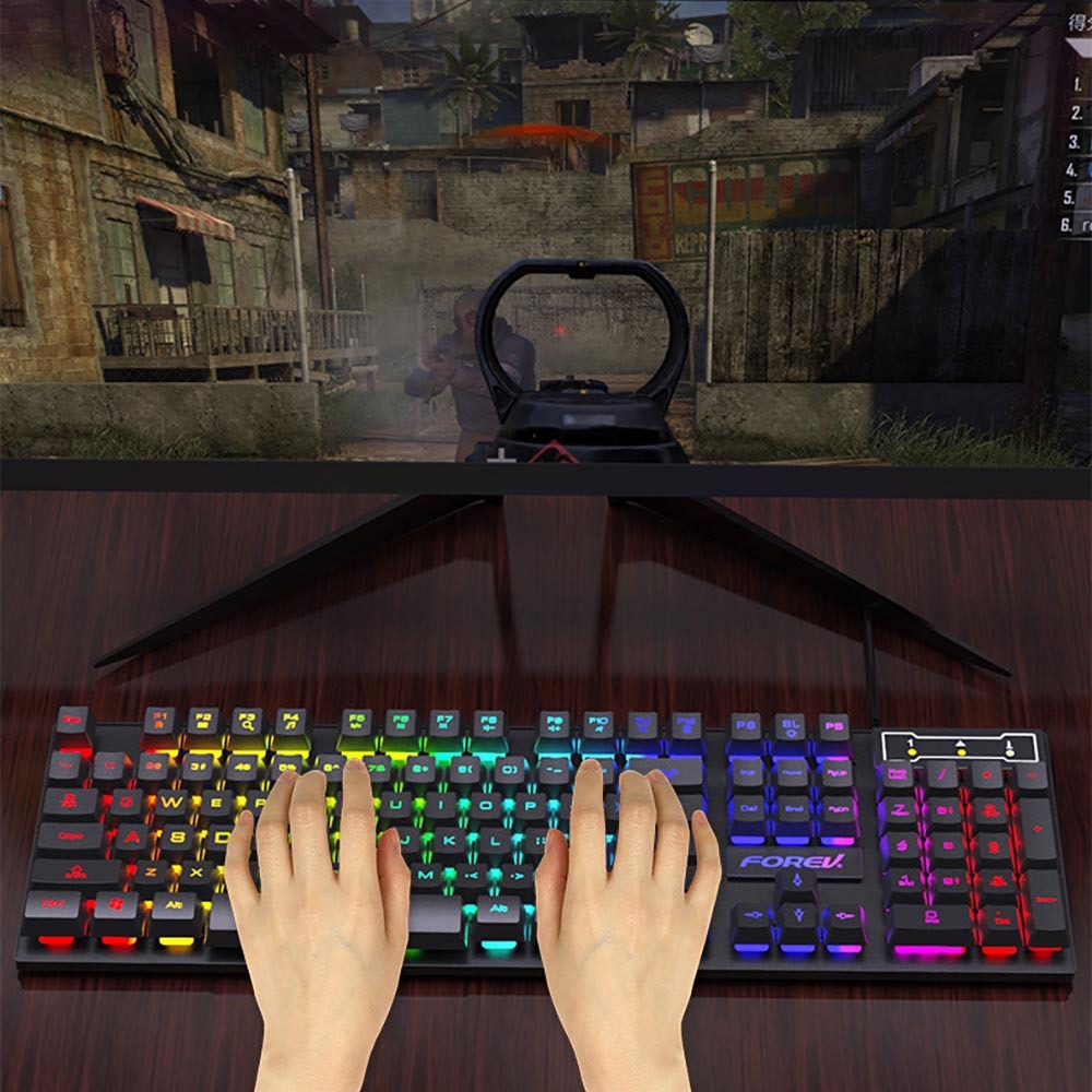 バックライト キーボード パソコン 有線(xiàn) USB接続 英語(yǔ)配列 ゲーム PC 黒 ブラック ゲーミングキーボード