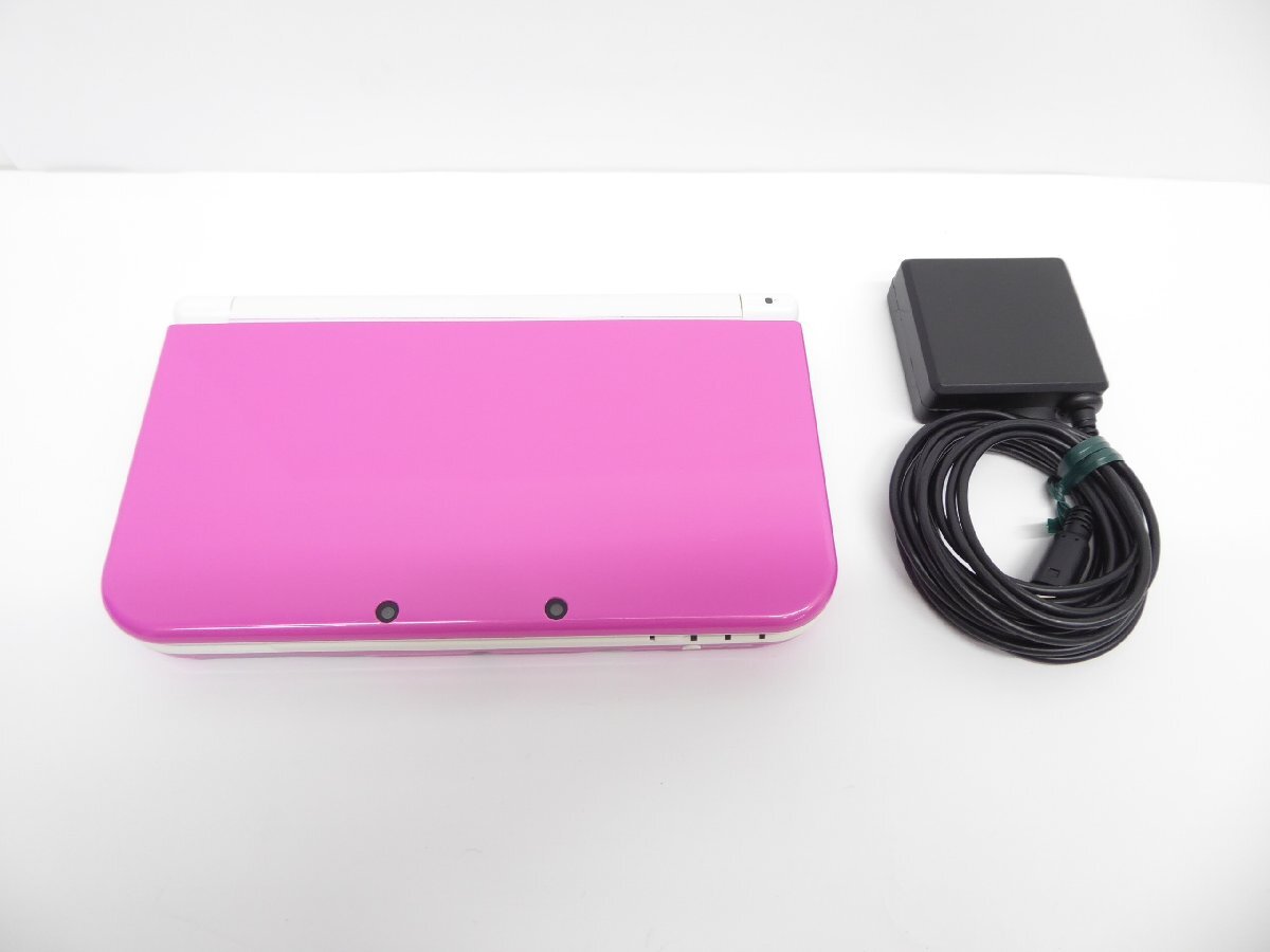 new Nintendo ニンテンドー3DSLL ピンク×ホワイト ※タッチペン欠品 ゲーム機本体 △WE1834