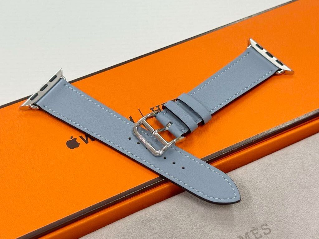 Apple Watch Hermès - 41mmケース用ツイルジャンプ(ブルー Apple Watch Hermès - 41mmケース用ツイルジャンプ(ブルー