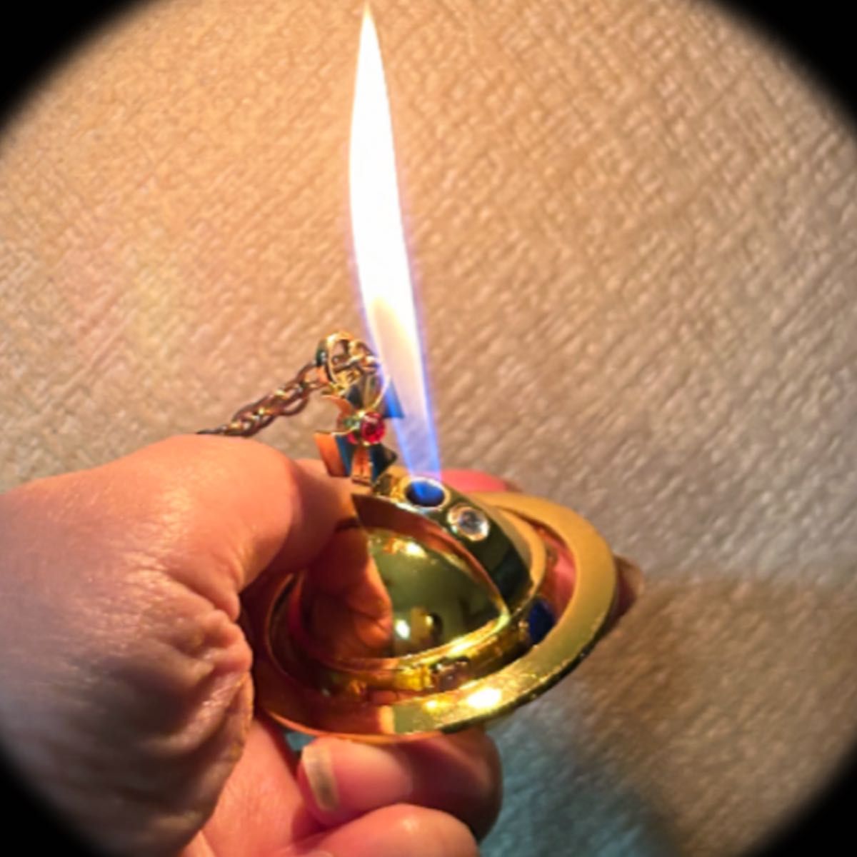 レア nana コラボ オーブライター ネックレス ゴールド色 着火 レア nana コラボ オーブライター ネックレス ゴールド色 着火