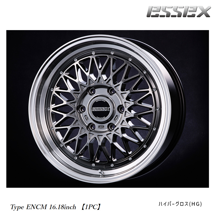 送料無料 エセックス Type ENCM 16 【1PC】 6.5J-16 +38 6H-139.7 (16インチ) 6H139.7 6.5J+38【1本単品 新品】