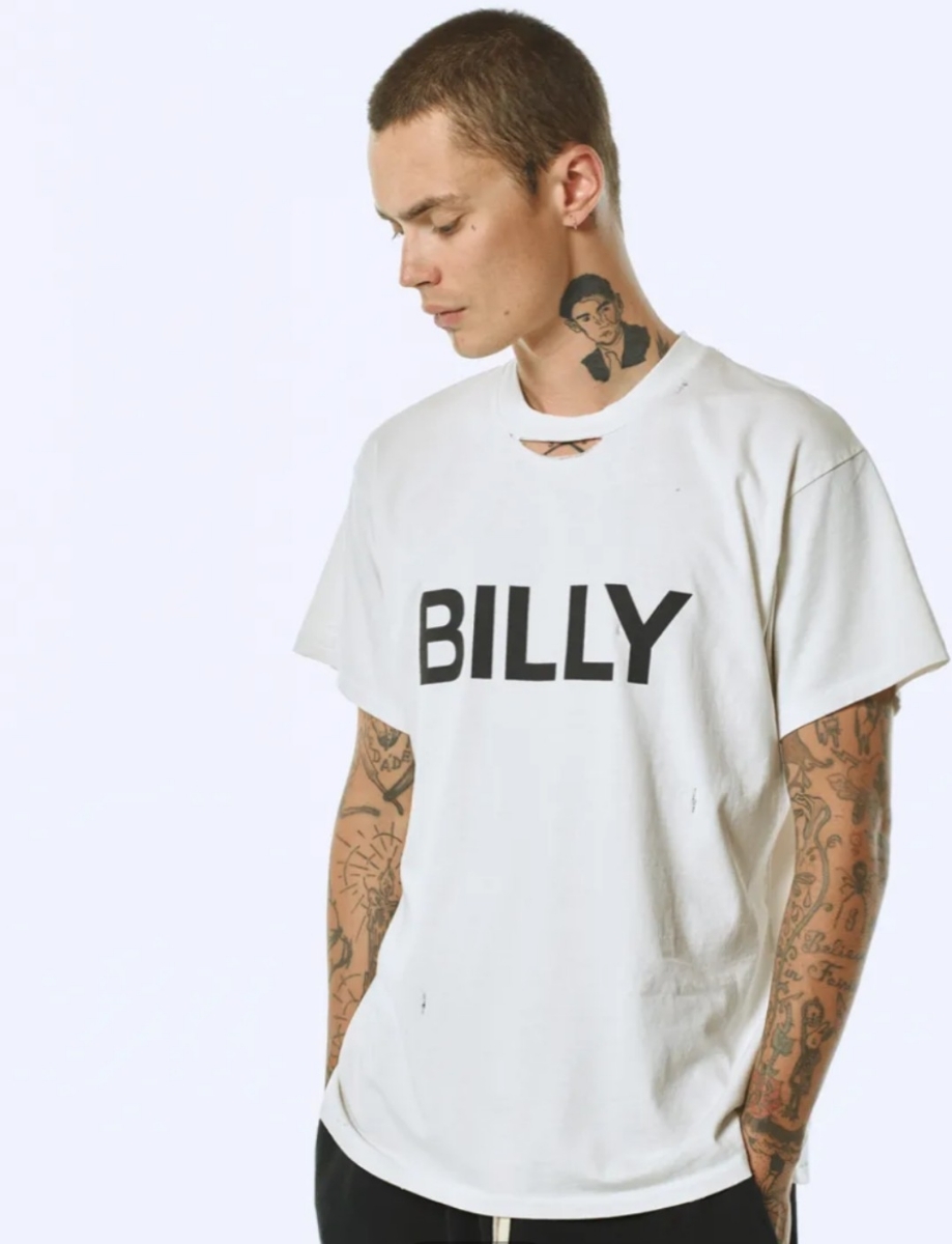 billy losangeles ダメージ加工Tシャツ billy los angeles Tシャツ billylosangeles ジャスティン・ビーバー愛用ブランド 激安価格 Lサイズ_画像1