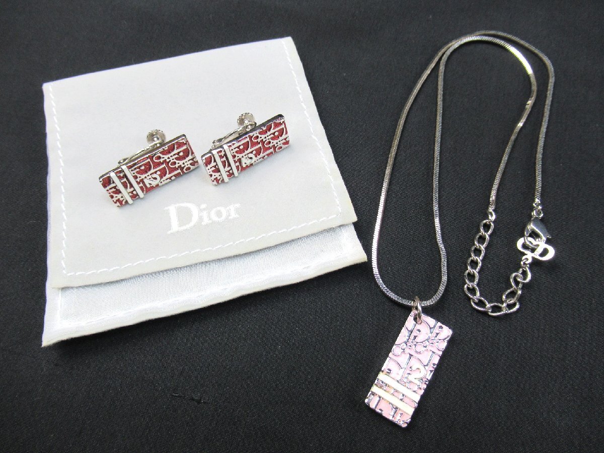 Christian Dior◇ネックレス/トロッター/ピンク 難けれ Christian Dior◇ネックレス/トロッター/ピンク 難けれ