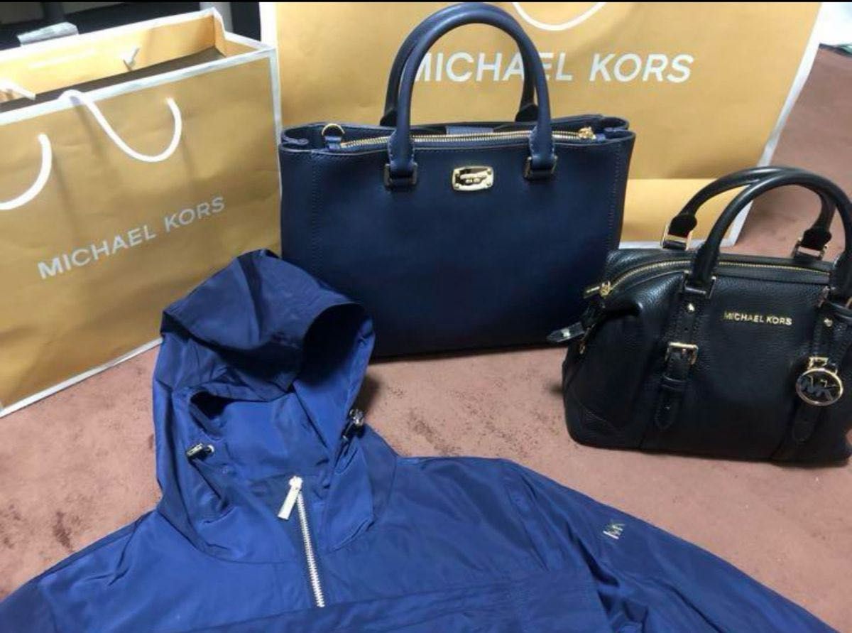 マイケルコース 2wayネイビーハンドバッグ  ケレンミディアムサッチェル ショルダーバッグ MICHAEL KORS