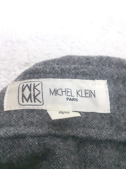 ◇ MK MICHEL KLEIN ミッシェルクラン 長袖 ジャケット サイズ40 グレー レディース