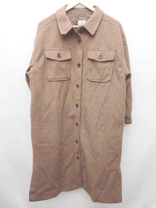 * * * unused * SM2sa man sa Moss Moss long sleeve coat size free Brown lady's P