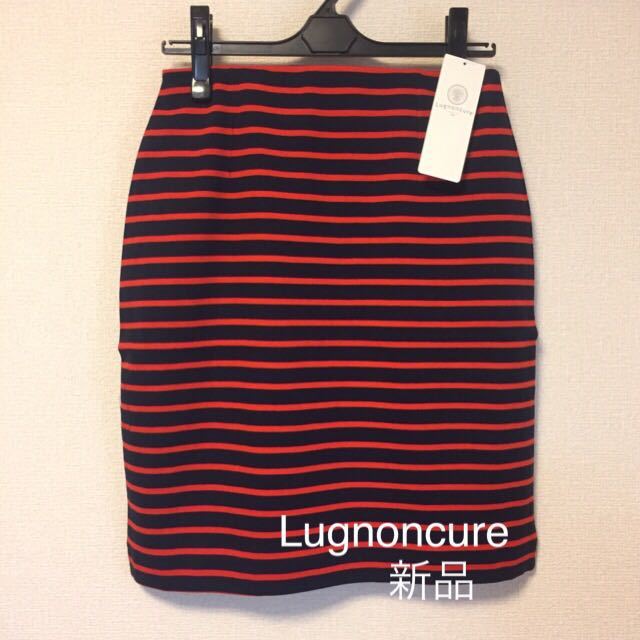 【新品】Lugnoncure ルノンキュール ひざ丈ボーダースカート