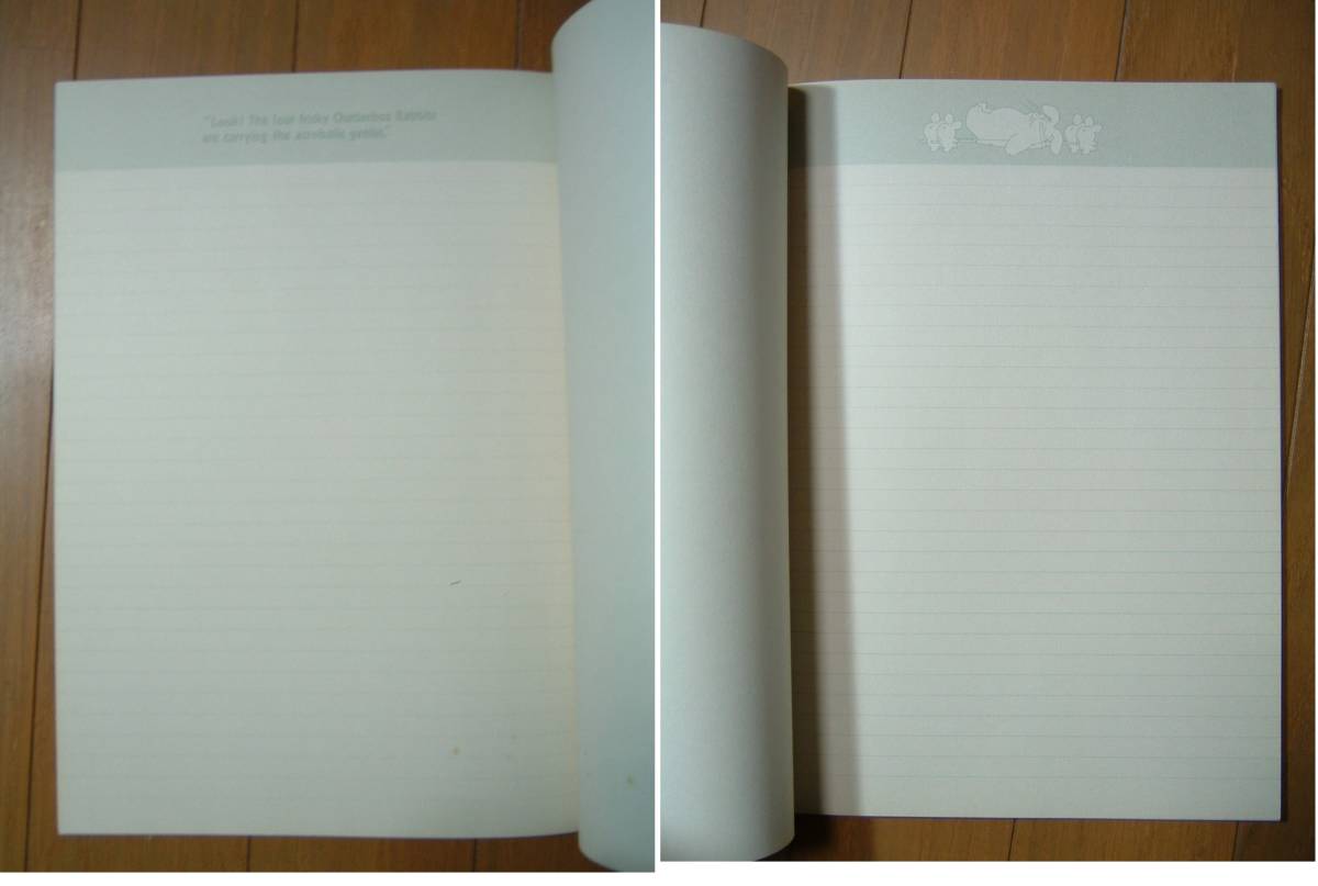昭和レトロ SONY CREATIVE PRODUCTS INC. ノート2種(ウサギ・ネコ)各2冊 合計4冊セット 未使用デッドストック品 1970~80年代
