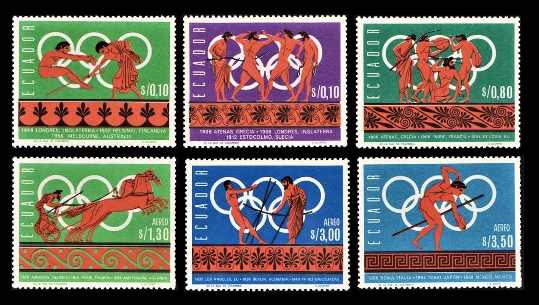 dδ21 2-1eeka dollar 1966 year summer Olympic. history *6 sheets .