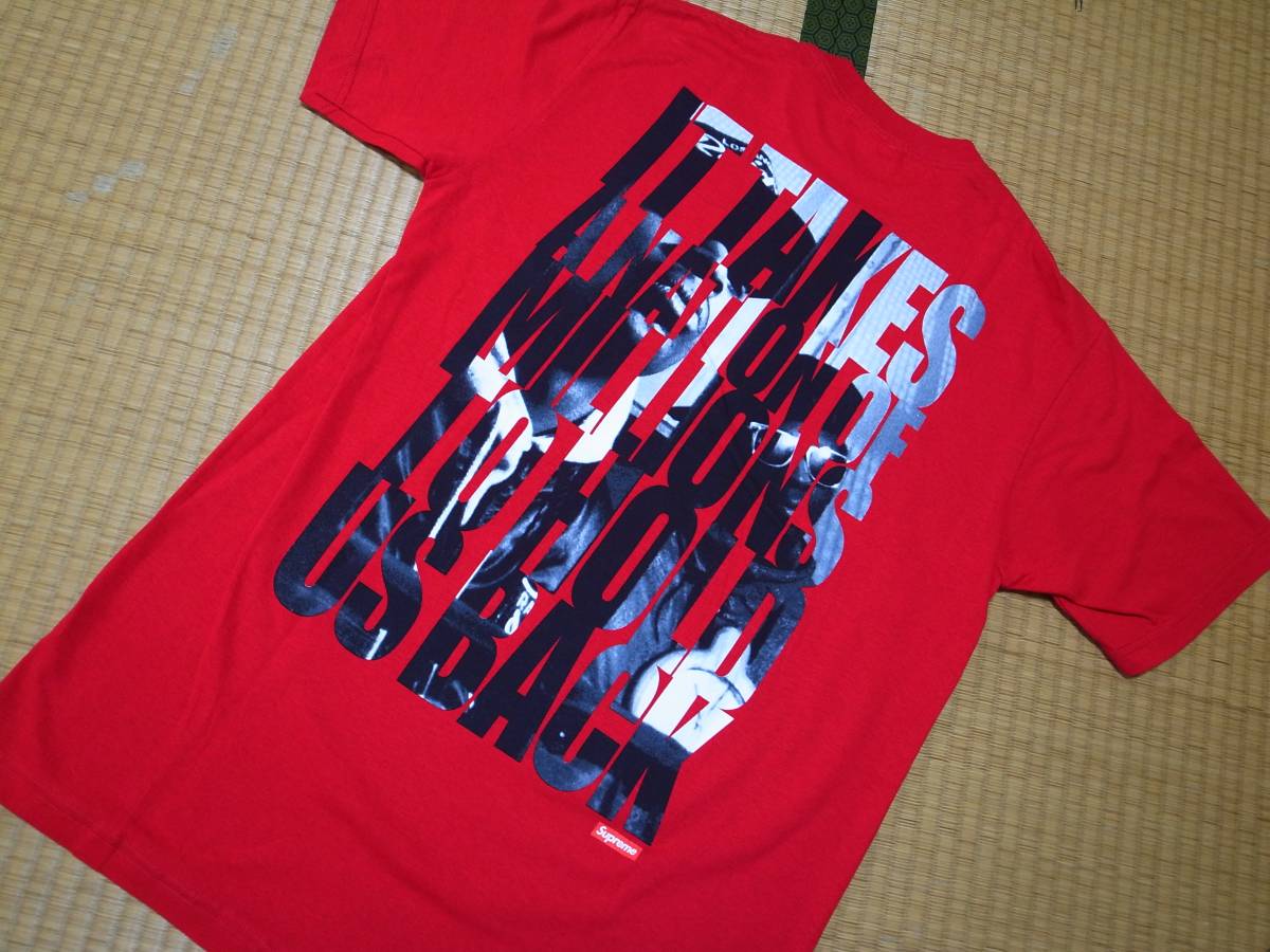 【送料無料】★SUPREME シュプリーム☆Public Enemy パブリックエネミー フォト Tシャツ☆ターゲットロゴ★BOXロゴ☆レッド★Mサイズ