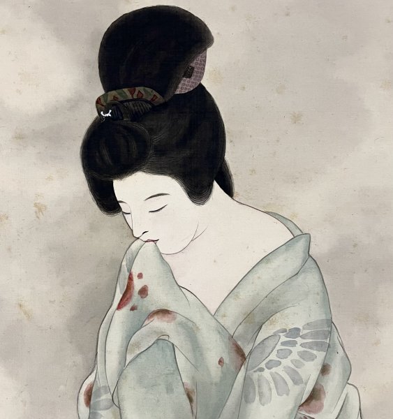 p26JUT【真作】上田光湜「美人画」 掛軸 絹本 人物画 日本画 p26JUT【真作】上田光湜「美人画」 掛軸 絹本 人物画 日本画