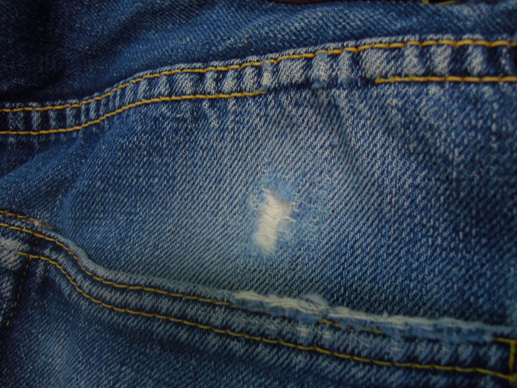 2tt старый WAREHOUSE Warehouse корова patch 1001XX Denim / Arky .eito стежок 