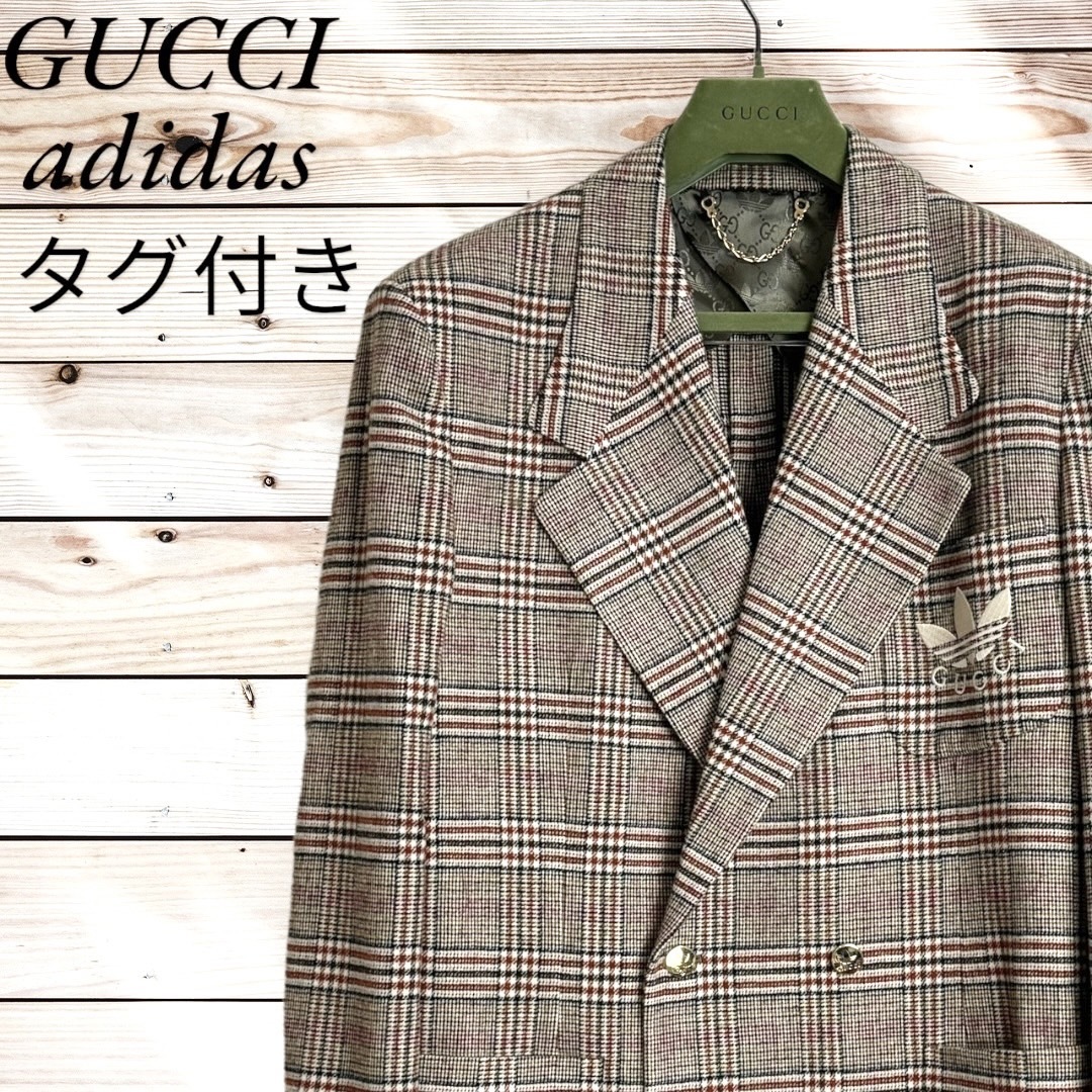 ☆超人気コラボ☆GUCCI × adidas テーラードジャケット コラボ ☆超人気コラボ☆GUCCI × adidas テーラードジャケット コラボ