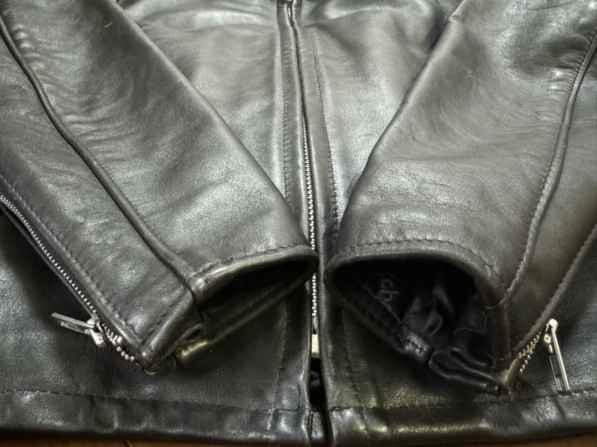 稀少 Schott ショット 米国製 652 本革 ボアライナー付 シングル 稀少 Schott ショット 米国製 652 本革 ボアライナー付 シングル