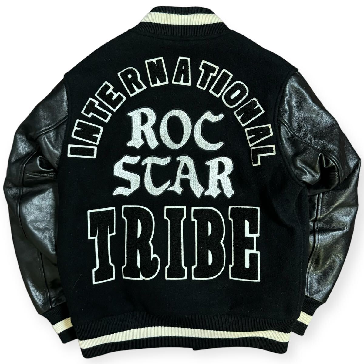 稀少 STUSSY×ROC STAR 10AW STADIUM JKT size M スタジャン 稀少 STUSSY×ROC STAR 10AW STADIUM JKT size M スタジャン