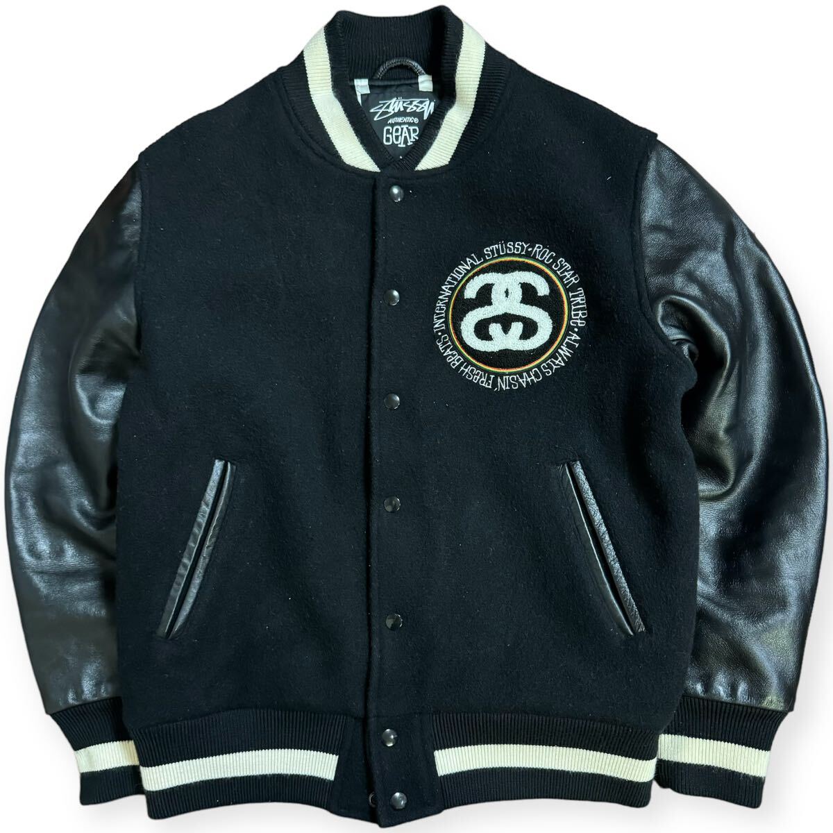 稀少 STUSSY×ROC STAR 10AW STADIUM JKT size M スタジャン 稀少 STUSSY×ROC STAR 10AW STADIUM JKT size M スタジャン
