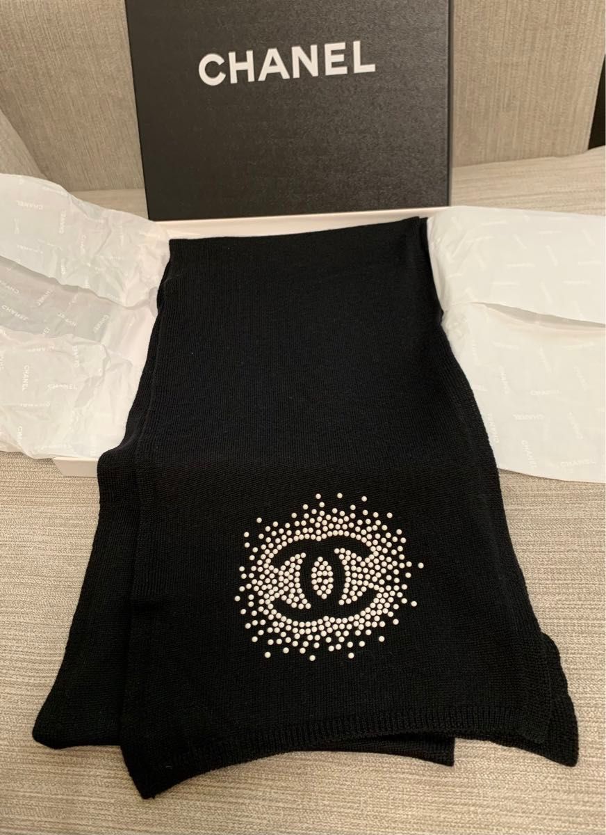シャネル CHANEL マフラー ストール ココマーク バイカラー シャネル CHANEL マフラー ストール ココマーク バイカラー