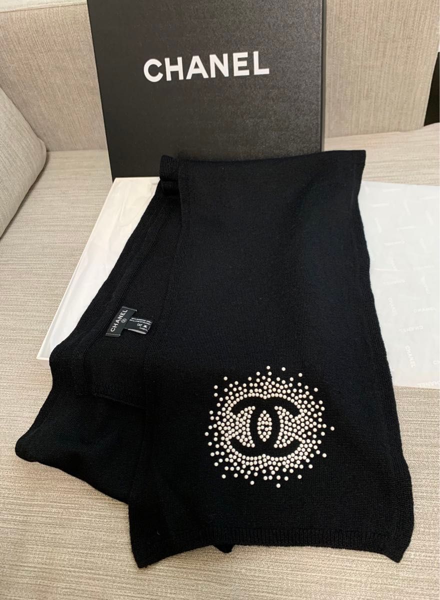 シャネル CHANEL マフラー ストール ココマーク バイカラー シャネル CHANEL マフラー ストール ココマーク バイカラー