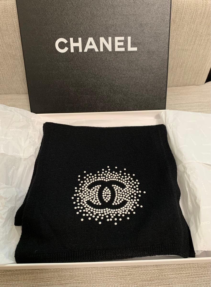 シャネル CHANEL マフラー ストール ココマーク バイカラー シャネル CHANEL マフラー ストール ココマーク バイカラー