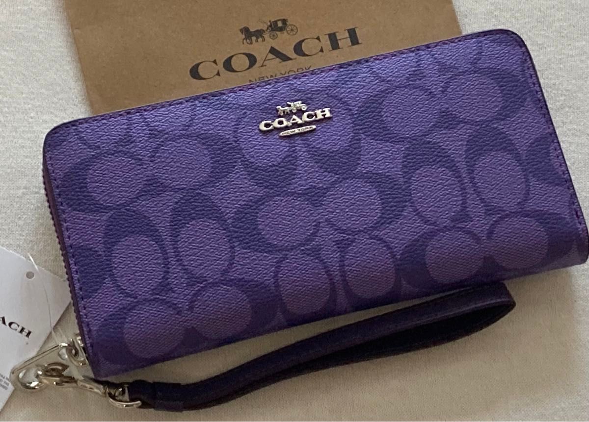 新品 COACH コーチ 長財布 シグネチャー パープル 紫|Yahoo 新品 COACH コーチ 長財布 シグネチャー パープル 紫|Yahoo