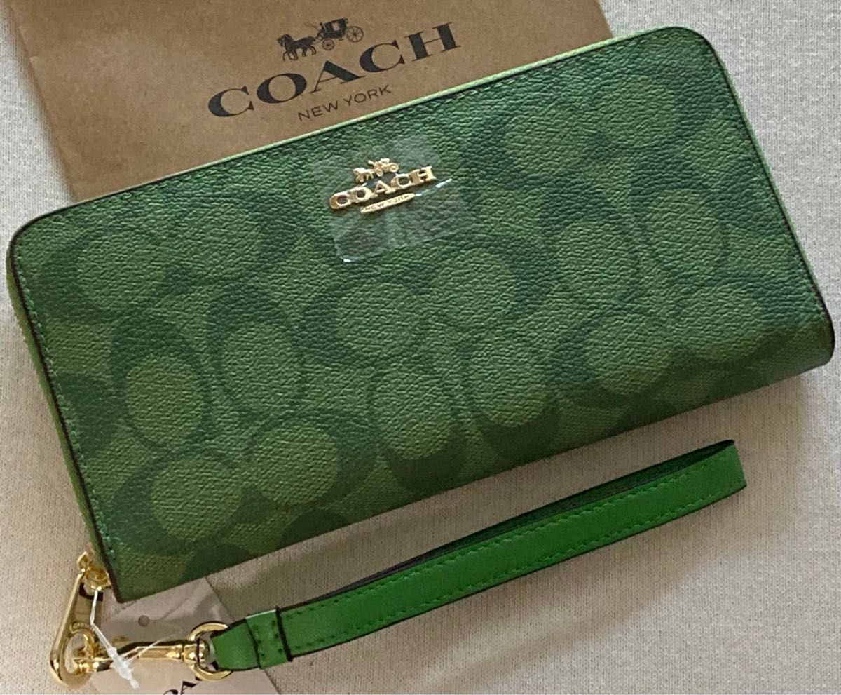 新品 COACH コーチ 長財布 シグネチャー グリーン 緑|Yahoo 新品 COACH コーチ 長財布 シグネチャー グリーン 緑|Yahoo