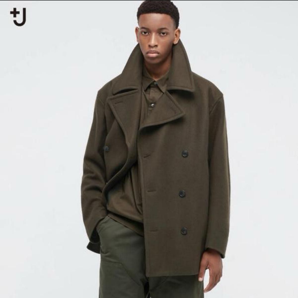 Lサイズ】 UNIQLO +J ウールブレンド オーバーサイズ ピーコート Lサイズ】 UNIQLO +J ウールブレンド オーバーサイズ ピーコート