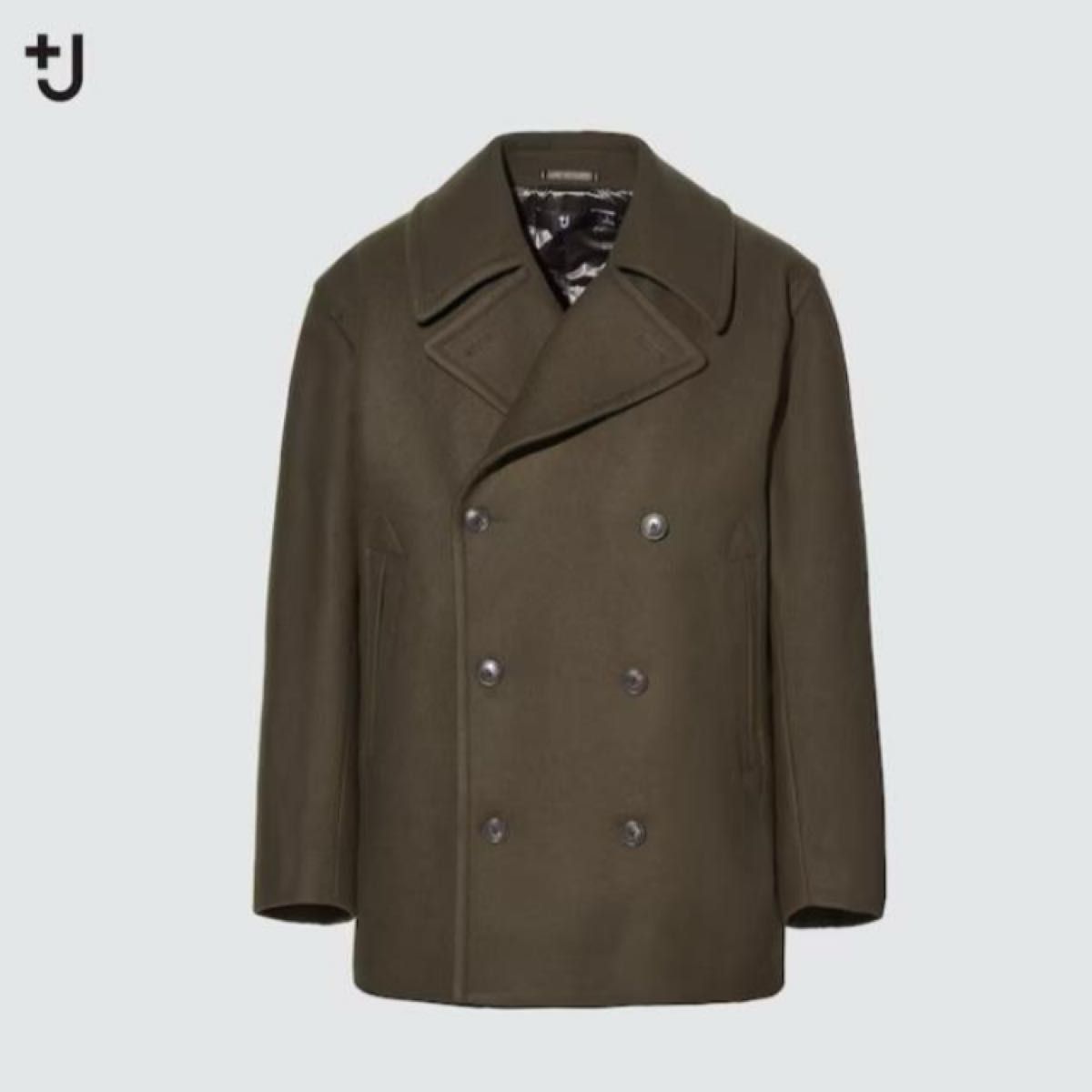 Lサイズ】 UNIQLO +J ウールブレンド オーバーサイズ ピーコート Lサイズ】 UNIQLO +J ウールブレンド オーバーサイズ ピーコート