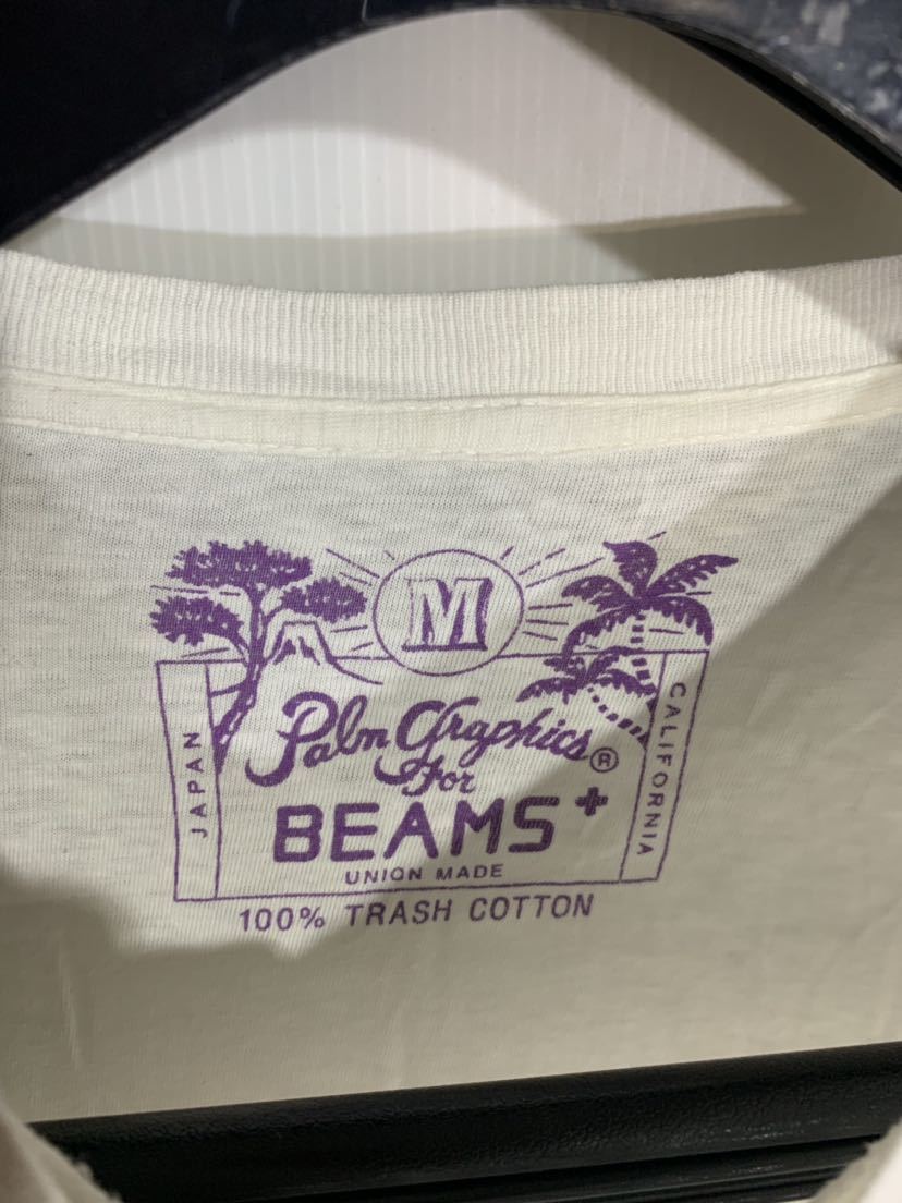 Parm Graphics For BEAMS+ パームグラフィックス ビームス コラボ ALOHA アロハ フラガール スマイル ありがとう 半袖 白 Tシャツ M_画像5